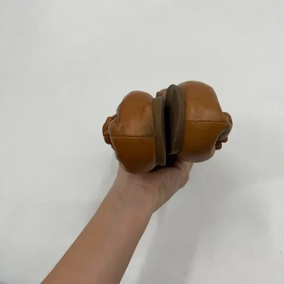 Tory burch brown leather round toe ballet flats - Picture 6 of 8